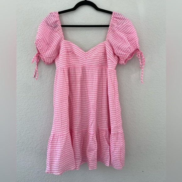 Amanda Uprichard Sicily Dress In Piquette Pink Size Medium - Picture 2 of 8